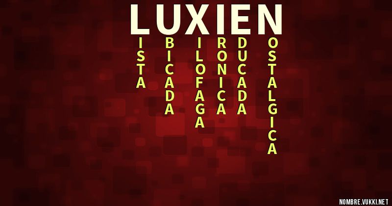 Acróstico luxien