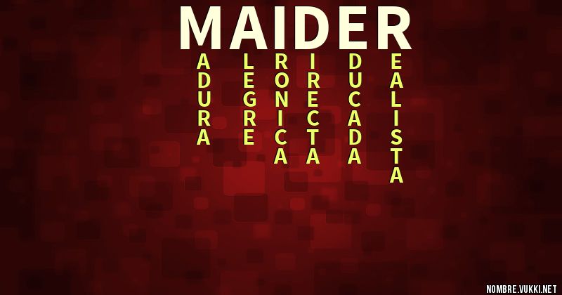 Acróstico maider