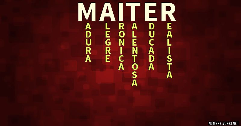 Acróstico maiter