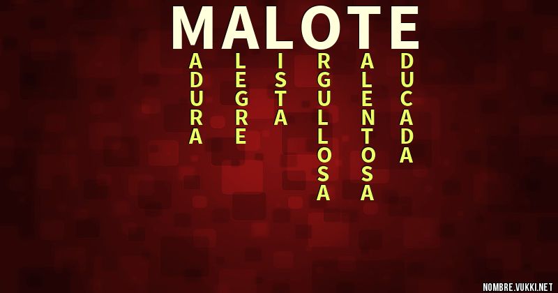 Acróstico malote
