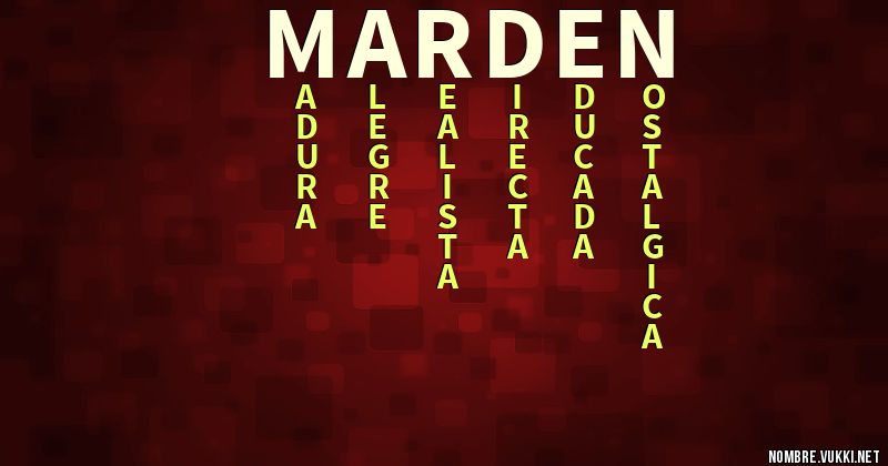 Acróstico marden