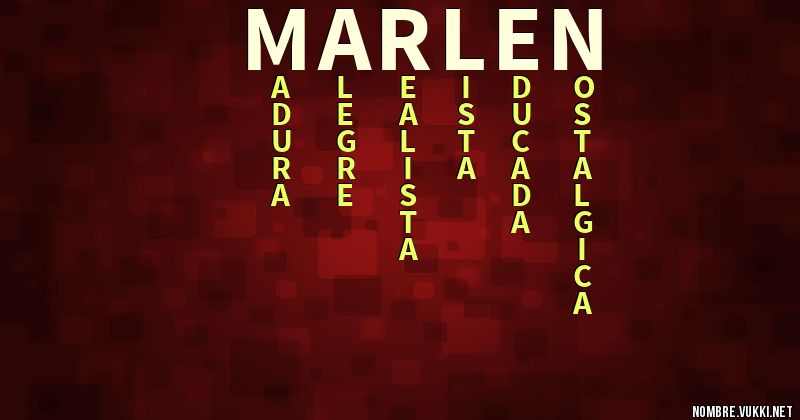 Acróstico marlén