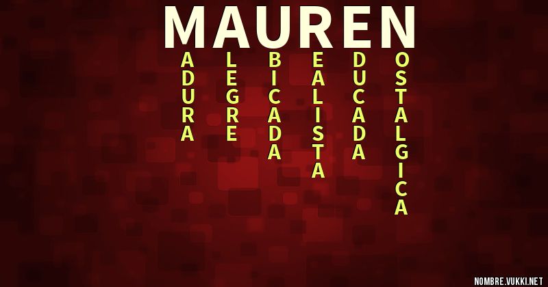 Acróstico mauren