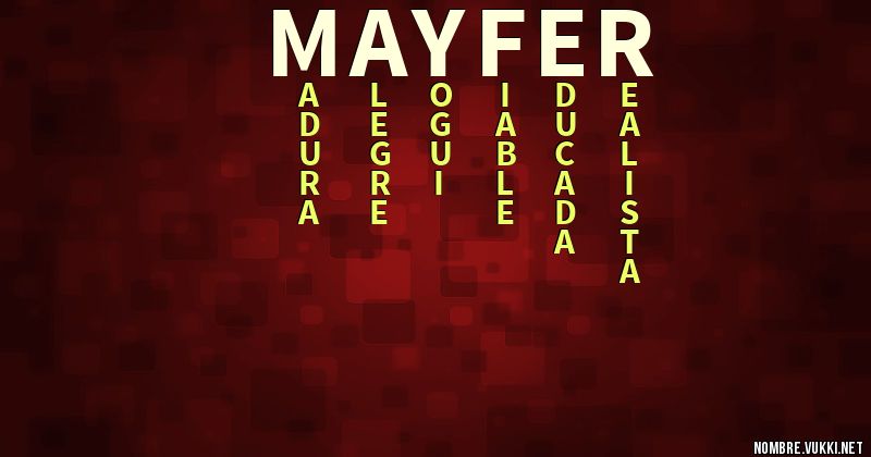 Acróstico mayfer