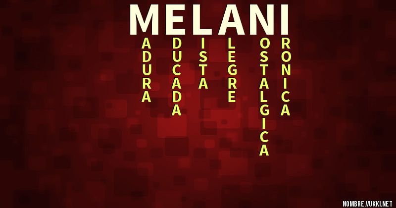 Acróstico melani