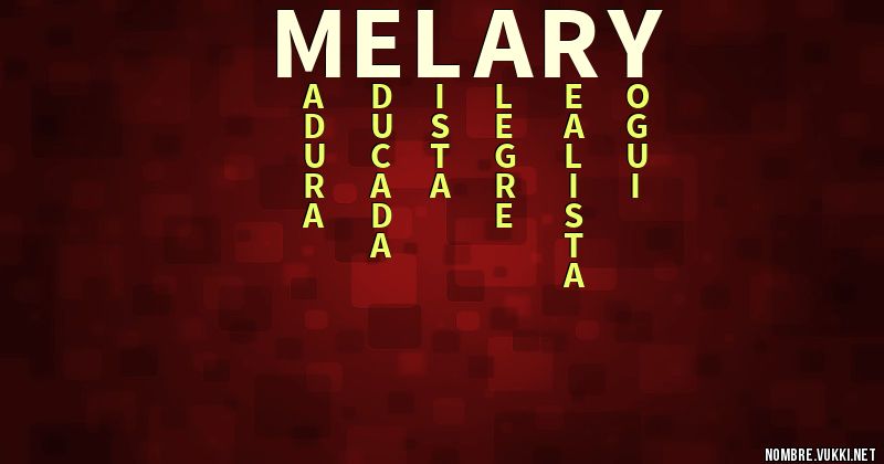Acróstico melary
