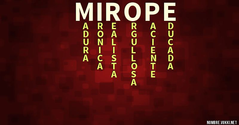 Acróstico mirope