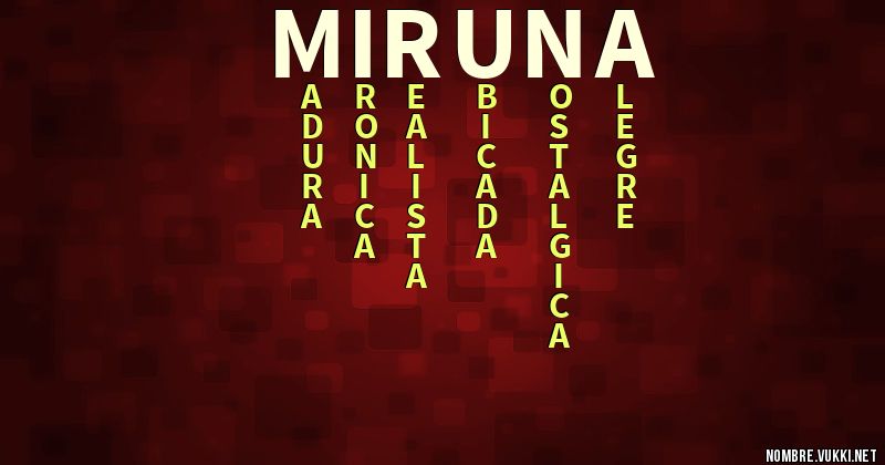 Acróstico miruna