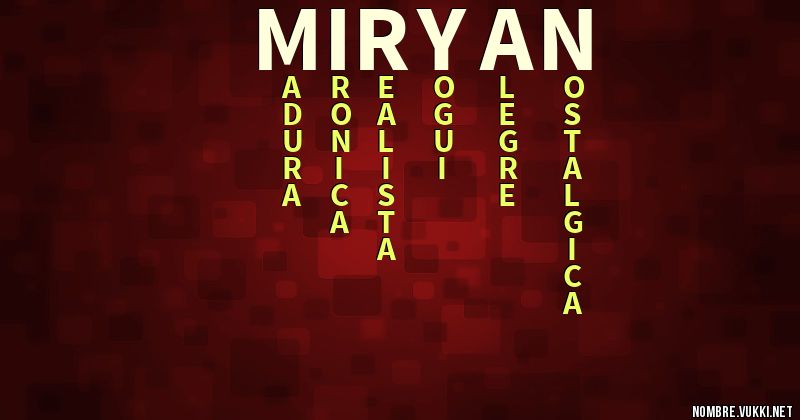 Acróstico miryan
