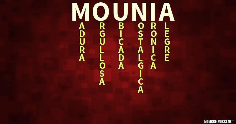 Acróstico mounia