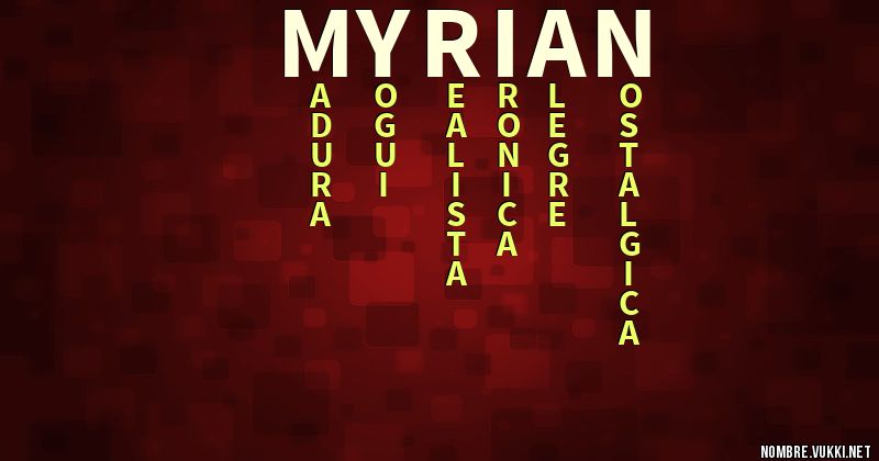 Acróstico myrian