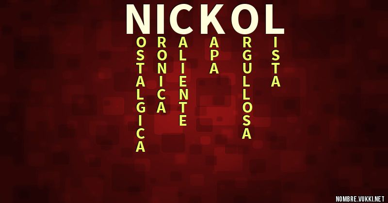 Acróstico nickol