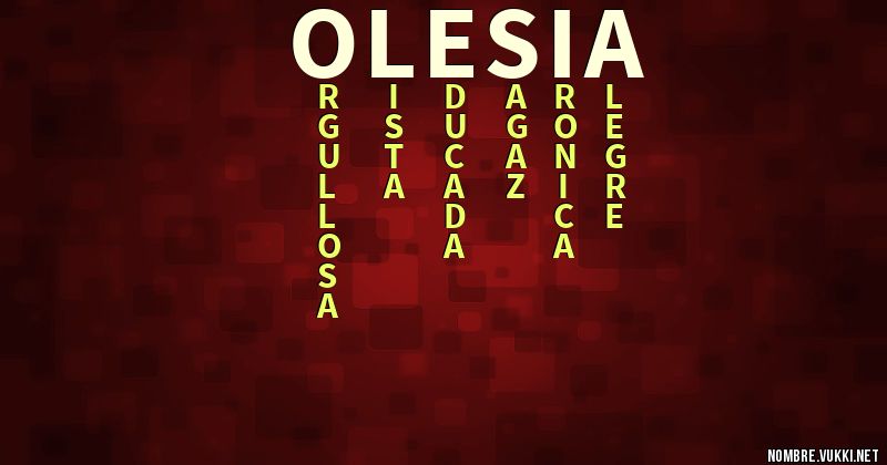 Acróstico olesia