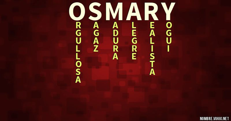 Acróstico osmary