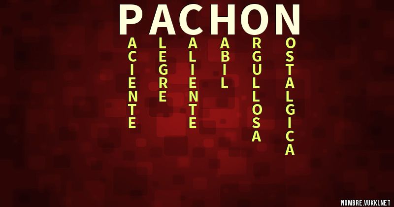 Acróstico pachon