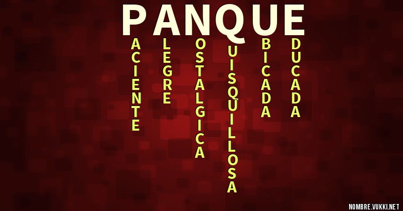Acróstico panque