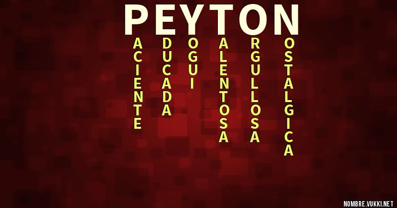 Acróstico peyton