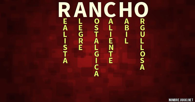 Acróstico rancho