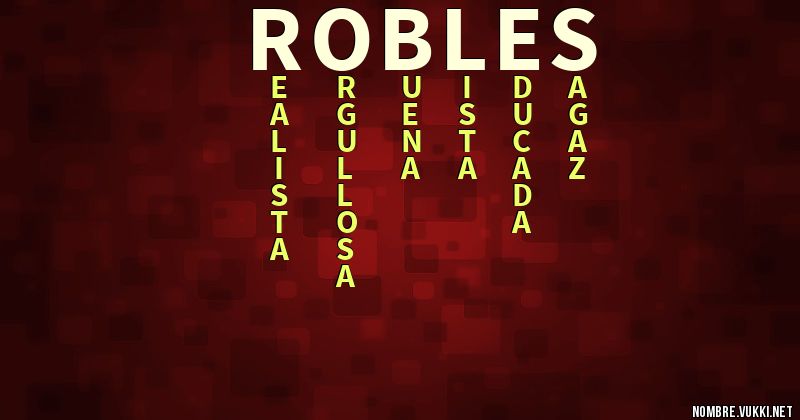 Acróstico robles