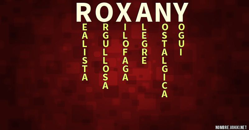 Acróstico roxany