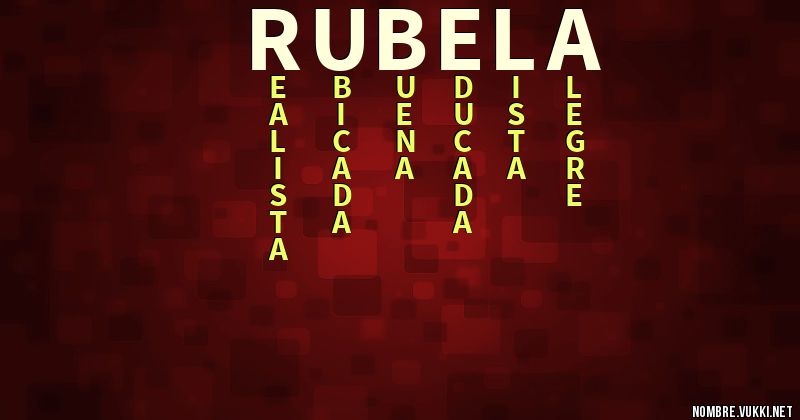 Acróstico rubela