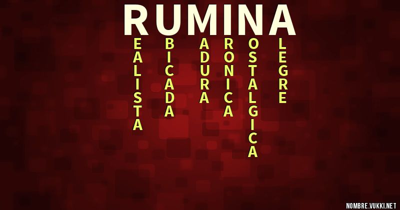 Acróstico rumina