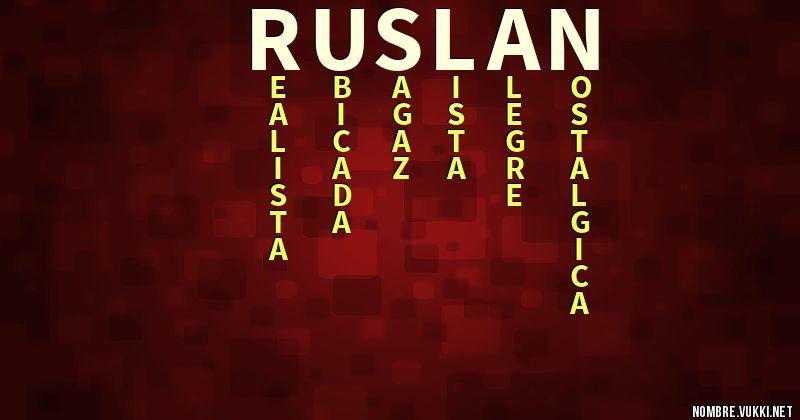 Acróstico ruslan