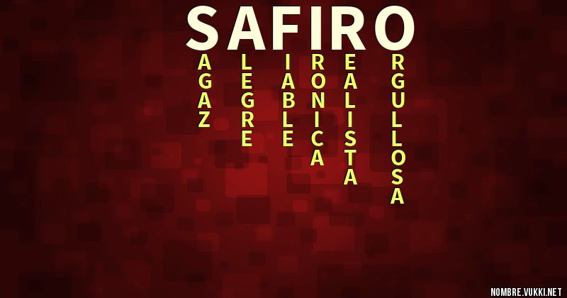 Acróstico safiro