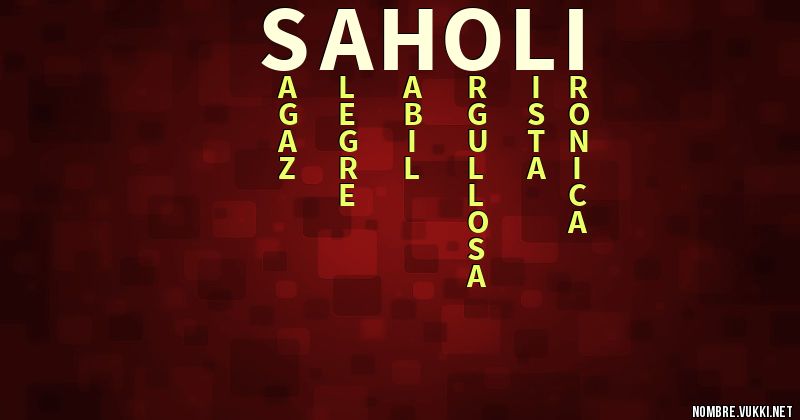 Acróstico saholi