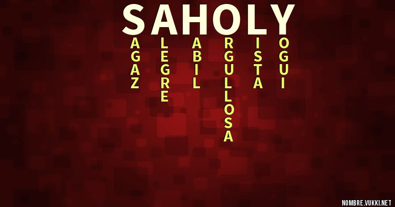 Acróstico saholy