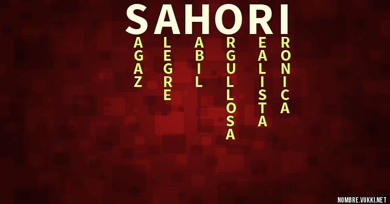 Acróstico sahori