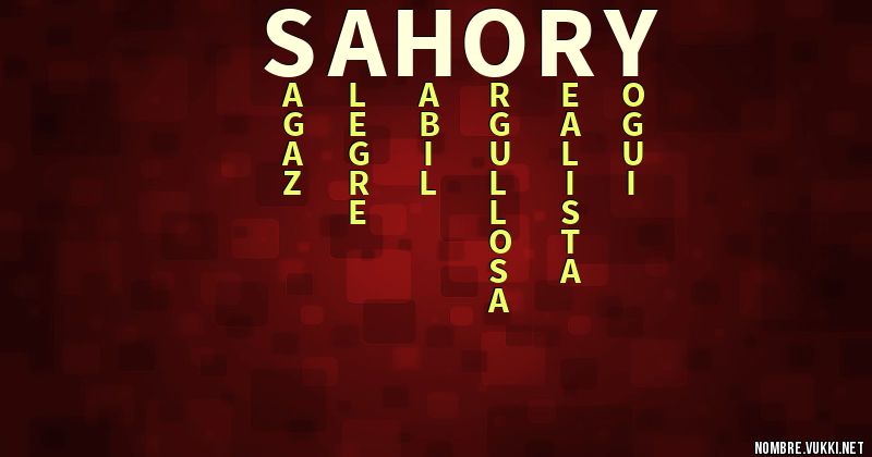 Acróstico sahory