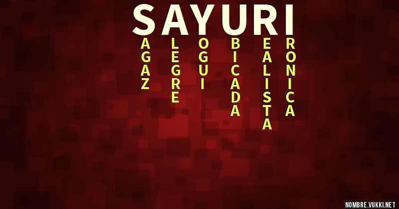 Acróstico sayuri