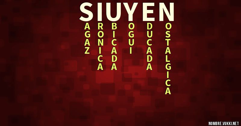 Acróstico siu yen