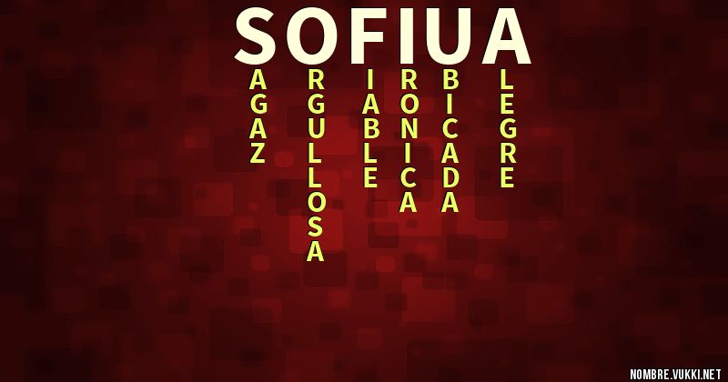 Acróstico sofiua