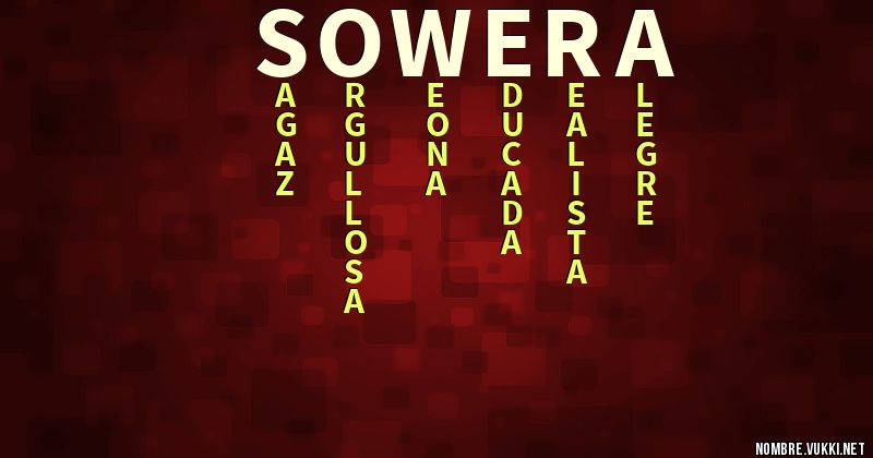 Acróstico sowera