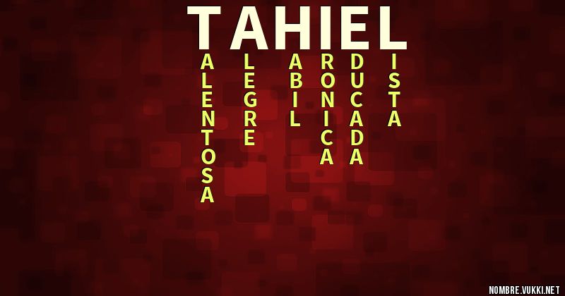 Acróstico tahiel