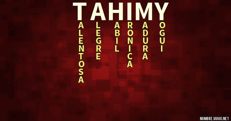 Acróstico tahimy