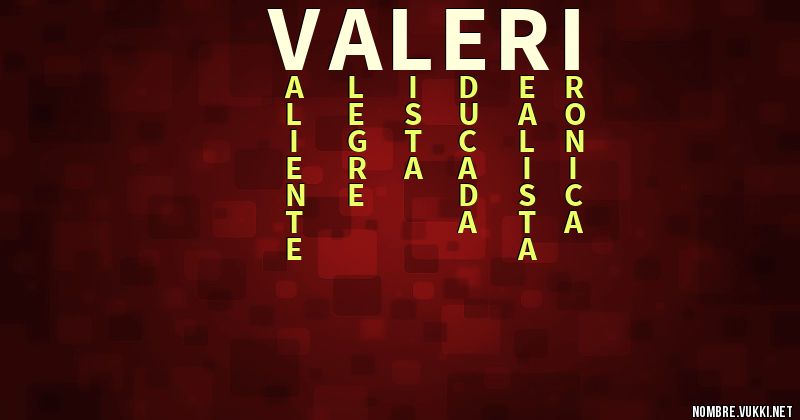 Acróstico valeri