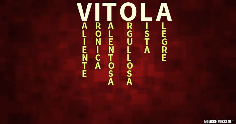 Acróstico vitola