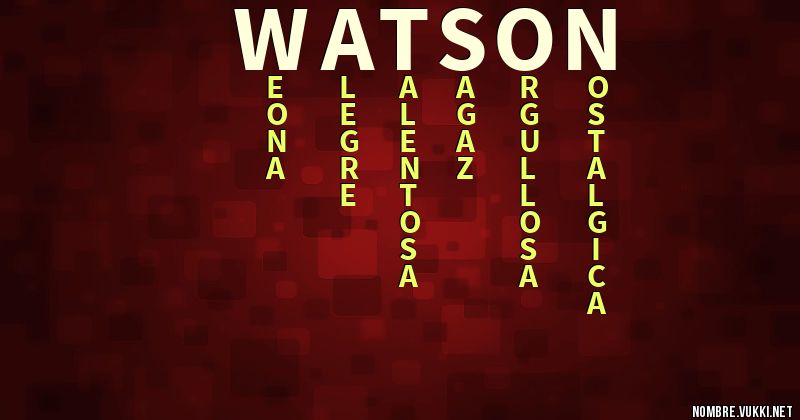 Acróstico watson