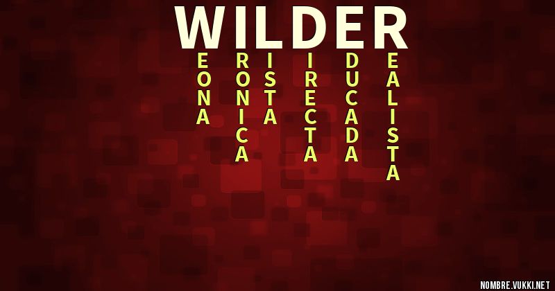 Acróstico wilder