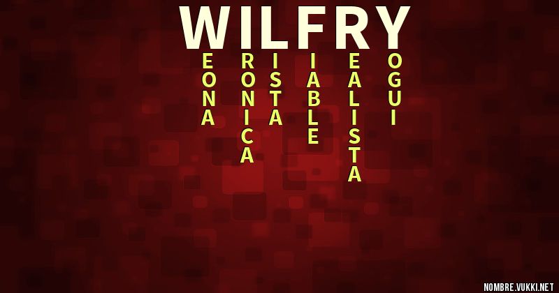 Acróstico wilfry