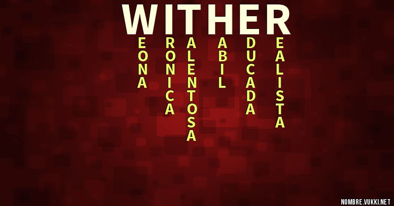 Acróstico wither