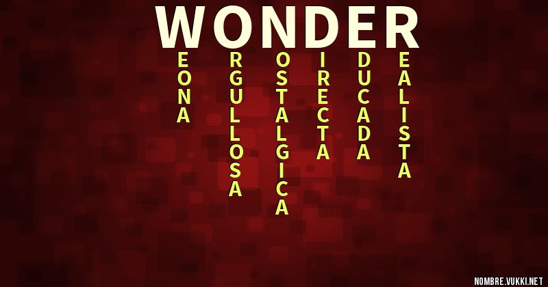 Acróstico wonder