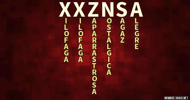 Acróstico xxzñsa