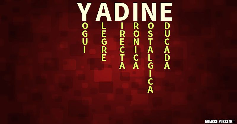Acróstico yadine