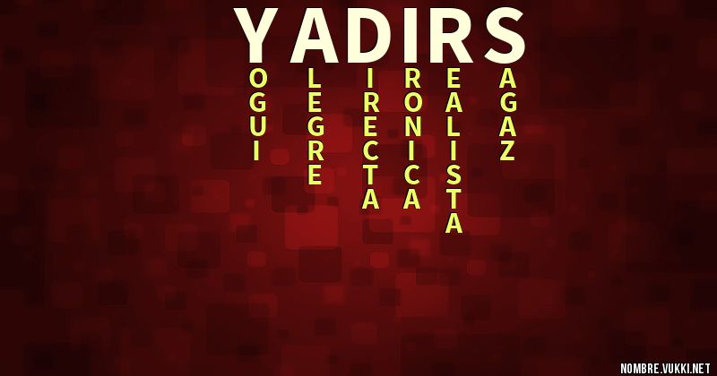 Acróstico yadirs