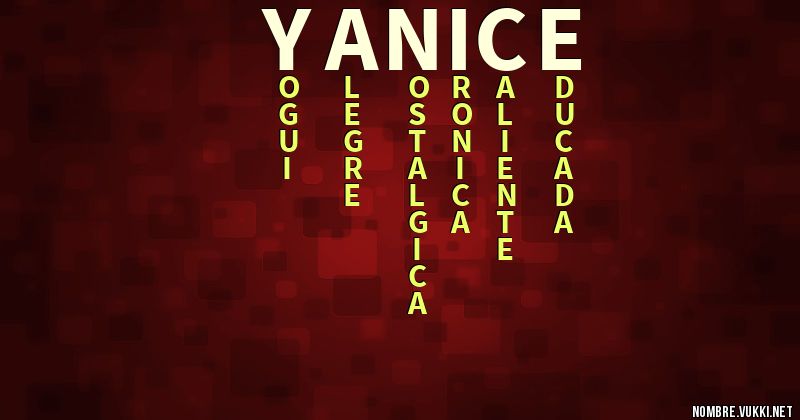 Acróstico yanice