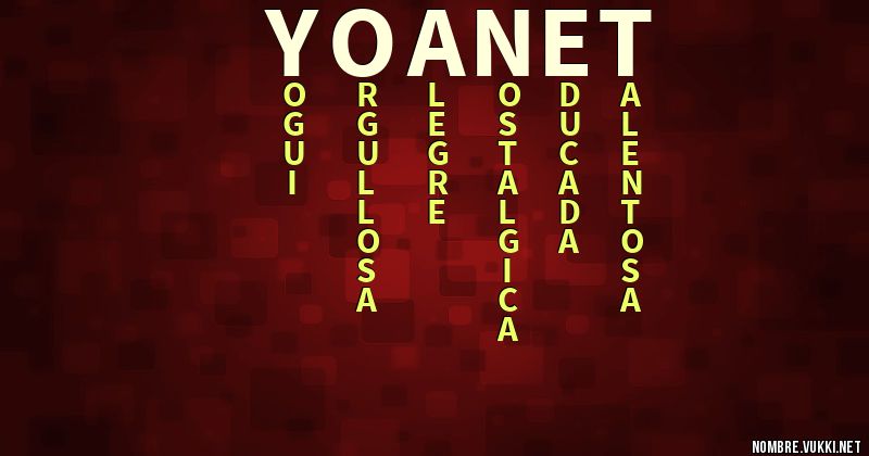 Acróstico yoanet